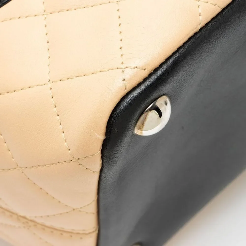 Chanel Vintage Lambskin Ligne Cambon Large Shopping Tote